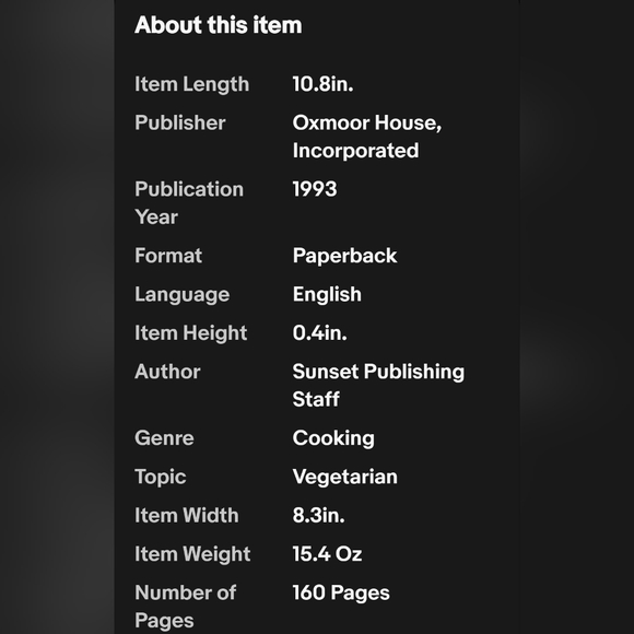 Vegetarian Cookbook - Delicious Recipes for All Occasions by Sunset Complete - Picture 4 of 4